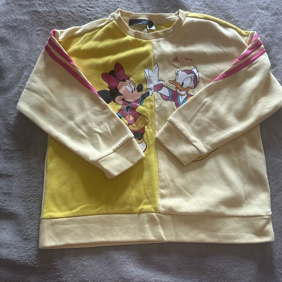 Adidas Yellow and Pink Mickey and Donald Disney Hoodie - Picture 3 of 7